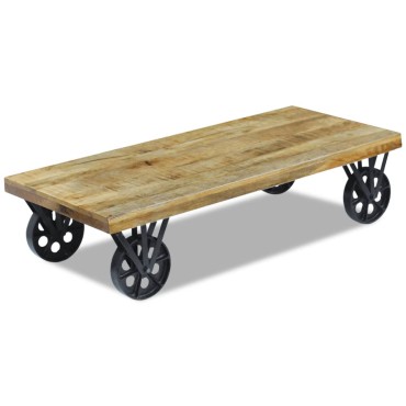vidaXL Τραπεζάκι Σαλονιού 120x60x30cm από Μασίφ Ξύλο Μάνγκο 1 τεμ.
