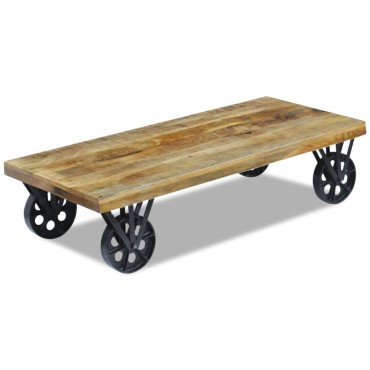 vidaXL Τραπεζάκι Σαλονιού 120x60x30cm από Μασίφ Ξύλο Μάνγκο 1 τεμ.