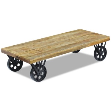 vidaXL Τραπεζάκι Σαλονιού 120x60x30cm από Μασίφ Ξύλο Μάνγκο 1 τεμ.