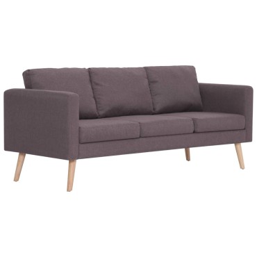 vidaXL Σετ Σαλονιού 2 τεμ. Χρώμα Taupe Υφασμάτινο 116x70x73cm  Διθέσιος Τριθέσιος