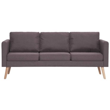 vidaXL Σετ Σαλονιού 2 τεμ. Χρώμα Taupe Υφασμάτινο 116x70x73cm  Διθέσιος Τριθέσιος