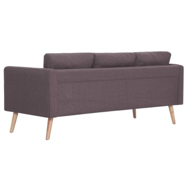 vidaXL Σετ Σαλονιού 2 τεμ. Χρώμα Taupe Υφασμάτινο 116x70x73cm  Διθέσιος Τριθέσιος