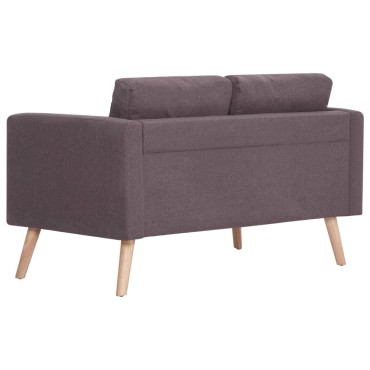 vidaXL Σετ Σαλονιού 2 τεμ. Χρώμα Taupe Υφασμάτινο 116x70x73cm  Διθέσιος Τριθέσιος