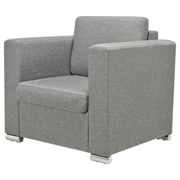 vidaXL Πολυθρόνα Ανοιχτό Γκρι Υφασμάτινη 82x73x78cm 1 τεμ.
