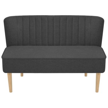 vidaXL Καναπές Σκούρο Γκρι 117x55,5x77cm Υφασμάτινος