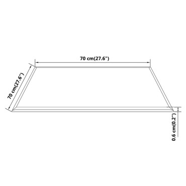 vidaXL Επιφάνεια Τραπεζιού Τετράγωνη 700x700 χιλ. από Ψημένο Γυαλί 1 τεμ.