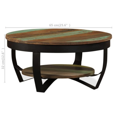 vidaXL Τραπεζάκι Σαλονιού 65x32cm από Μασίφ Ανακυκλωμένο Ξύλο 1 τεμ.