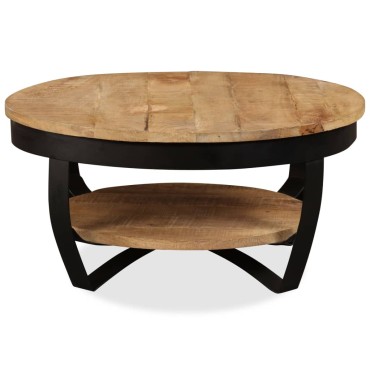 vidaXL Τραπεζάκι Σαλονιού 65x32cm Μασίφ Ακατέργαστο Ξύλο Μάνγκο 1 τεμ.