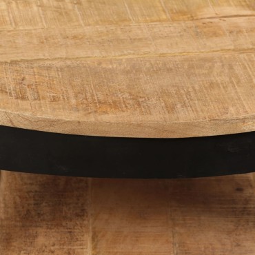 vidaXL Τραπεζάκι Σαλονιού 65x32cm Μασίφ Ακατέργαστο Ξύλο Μάνγκο 1 τεμ.