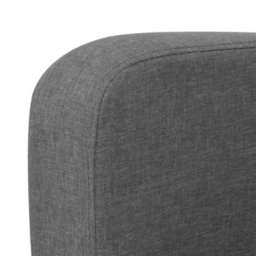 vidaXL Καναπές Διθέσιος Σκούρο Γκρι 135x65x76cm 1 τεμ.