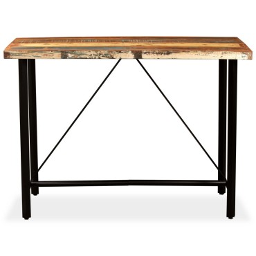 vidaXL Τραπέζι Μπαρ 150x70x107cm από Μασίφ Ανακυκλωμένο Ξύλο 1 τεμ.