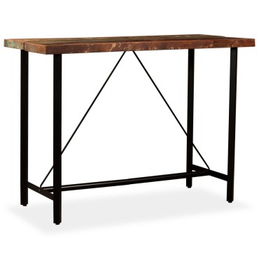 vidaXL Τραπέζι Μπαρ 150x70x107cm από Μασίφ Ανακυκλωμένο Ξύλο 1 τεμ.
