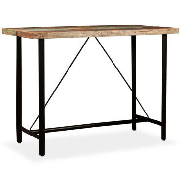 vidaXL Τραπέζι Μπαρ 150x70x107cm από Μασίφ Ανακυκλωμένο Ξύλο 1 τεμ.