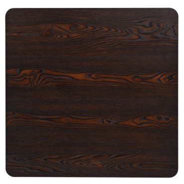 vidaXL Τραπέζι Bistro Τετράγωνο Σκούρο Σταχτί 80x80x75cm MDF/Ατσάλι 1 τεμ.