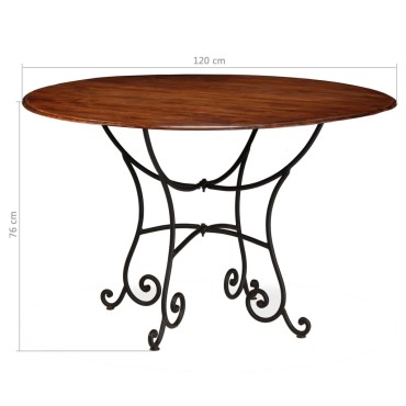 vidaXL Τραπεζαρία 120x76cm Μασίφ Ξύλο Ακακίας με Μελί Φινίρισμα 1 τεμ.