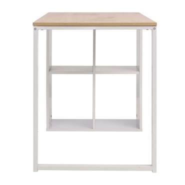 vidaXL Γραφείο Δρυς και Λευκό 120x60x75cm 1 τεμ.
