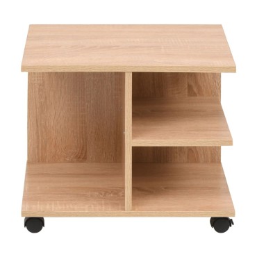 vidaXL Ραφιέρα με Ρόδες Χρώμα Δρυός 50x35x42cm 1 τεμ.