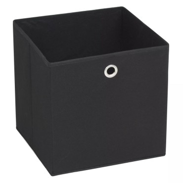 vidaXL Κουτιά Αποθήκευσης 4 τεμ. Μαύρα 32x32x32 εκ. Ύφασμα Non-woven