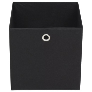 vidaXL Κουτιά Αποθήκευσης 10 τεμ. Μαύρα 32x32x32 εκ. Ύφασμα Non-woven