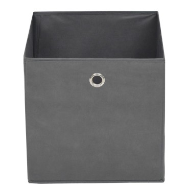 vidaXL Κουτιά Αποθήκευσης 10 τεμ. Γκρι 32x32x32 εκ. Ύφασμα Non-woven