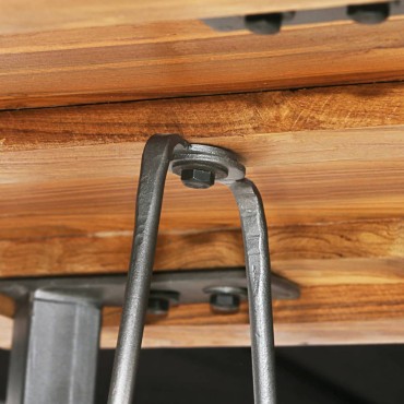 vidaXL Τραπέζι Μπαρ 60x60x107cm από Μασίφ Ανακυκλωμένο Ξύλο Teak 1 τεμ.