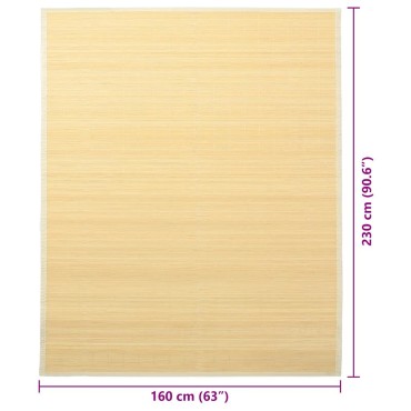 vidaXL Χαλί Φυσικό Χρώμα 160x230cm από Μπαμπού