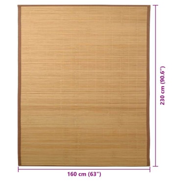 vidaXL Χαλί Καφέ 160x230cm από Μπαμπού