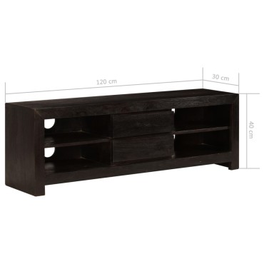 vidaXL Έπιπλο Τηλεόρασης Σκούρο Καφέ 120x30x40cm Μασίφ Ξύλο Ακακίας