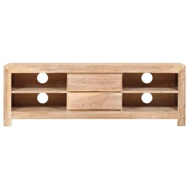 vidaXL Έπιπλο Τηλεόρασης Ανοιχτό Καφέ 120x30x40cm Μασίφ Ξύλο Ακακίας
