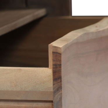 vidaXL Τραπέζι Σαλονιού Live Edge Γκρι 90x50x40cm Μασίφ Ξύλο Ακακίας 1 τεμ.