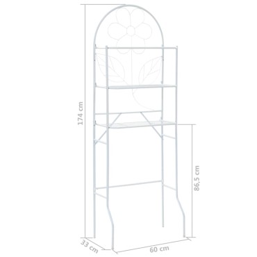 vidaXL Ραφιέρα Μπάνιου Λευκή 60 x 33 x 174 εκ.