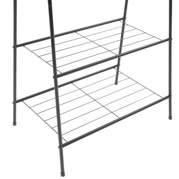 vidaXL Κρεμάστρα Ρούχων Δαπέδου Μαύρη 59 x 35 x 150 εκ.