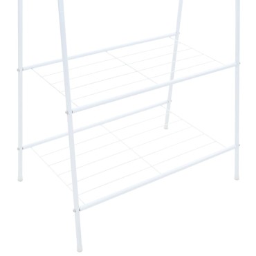 vidaXL Κρεμάστρα Ρούχων Δαπέδου Λευκή 59 x 35 x 150 εκ.