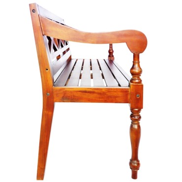 vidaXL Παγκάκι Batavia Σκούρο Καφέ από Μασίφ Μαόνι 136x50x82cm 1 τεμ.