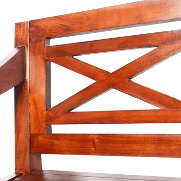 vidaXL Παγκάκι Batavia Σκούρο Καφέ από Μασίφ Μαόνι 136x50x82cm 1 τεμ.
