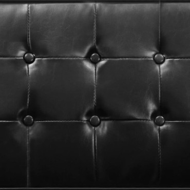 vidaXL Πολυθρόνα Μαύρη από Συνθετικό Δέρμα 75x70x75cm 1 τεμ.