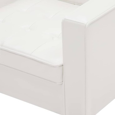 vidaXL Πολυθρόνα Λευκή από Συνθετικό Δέρμα 75x70x75cm 1 τεμ.