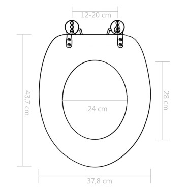 vidaXL Καλύμματα Λεκάνης Soft Close 2 τεμ. Σχέδιο Μπαμπού από MDF