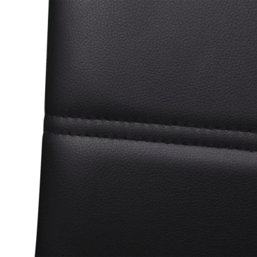 vidaXL Καρέκλες Τραπεζαρίας «Πρόβολος» 6 τεμ. Μαύρες Συνθετικό Δέρμα 41x52,5x102,5cm