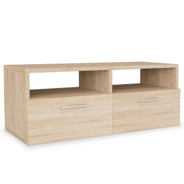 vidaXL Έπιπλα Τηλεόρασης 2 τεμ. Χρ. Δρυός 95x35x36cm από Επεξ. Ξύλο