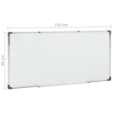 vidaXL Πίνακας Μαρκαδόρου Μαγνητικός Λευκός 110 x 60 εκ. Ατσάλινος
