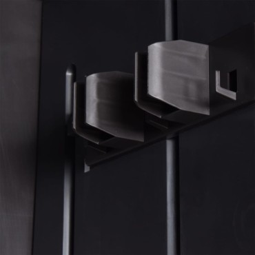 vidaXL Ντουλάπι Αποθήκευσης Κήπου Μαύρο 65x45x172cm από Ρατάν PP 1 τεμ.