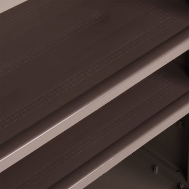 vidaXL Ντουλάπι Αποθήκευσης Κήπου Καφέ 65x45x88cm PP Εμφάνιση Ξύλου 1 τεμ.