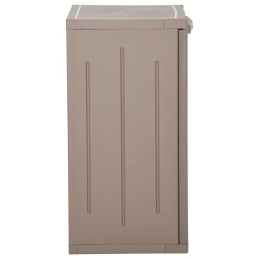 vidaXL Ντουλάπι Αποθήκευσης Κήπου Καφέ 65x45x88cm PP Εμφάνιση Ξύλου 1 τεμ.