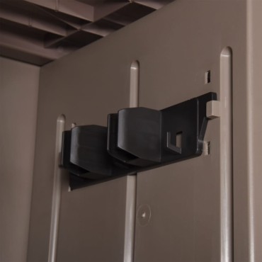 vidaXL Ντουλάπι Αποθήκευσης Κήπου Καφέ 65x45x172cm PP Εμφάνιση Ξύλου 1 τεμ.