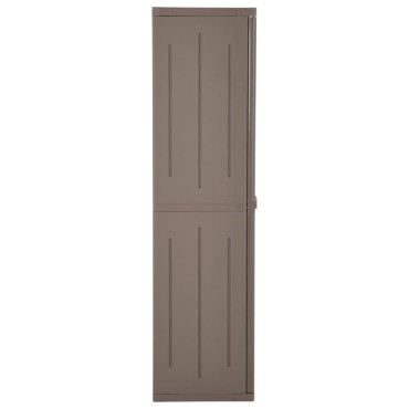 vidaXL Ντουλάπι Αποθήκευσης Κήπου Καφέ 65x45x172cm PP Εμφάνιση Ξύλου 1 τεμ.