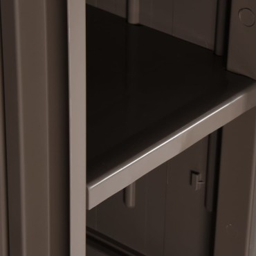 vidaXL Ντουλάπι Αποθήκευσης Κήπου Καφέ 65x45x172cm PP Εμφάνιση Ξύλου 1 τεμ.