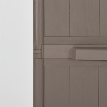 vidaXL Ντουλάπι Αποθήκευσης Κήπου Καφέ 65x45x172cm PP Εμφάνιση Ξύλου 1 τεμ.