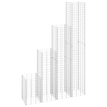 vidaXL Συρματοκιβώτια-Γλάστρες Υπ. 4τεμ 30x30x50/100/150/200εκ Σιδερ.