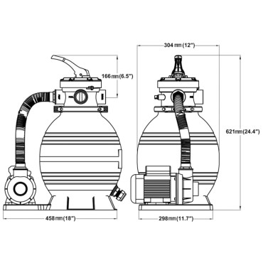 vidaXL Αντλίες/Φίλτρα Άμμου 2 τεμ. 400 W 11000 λίτρα/ώρα